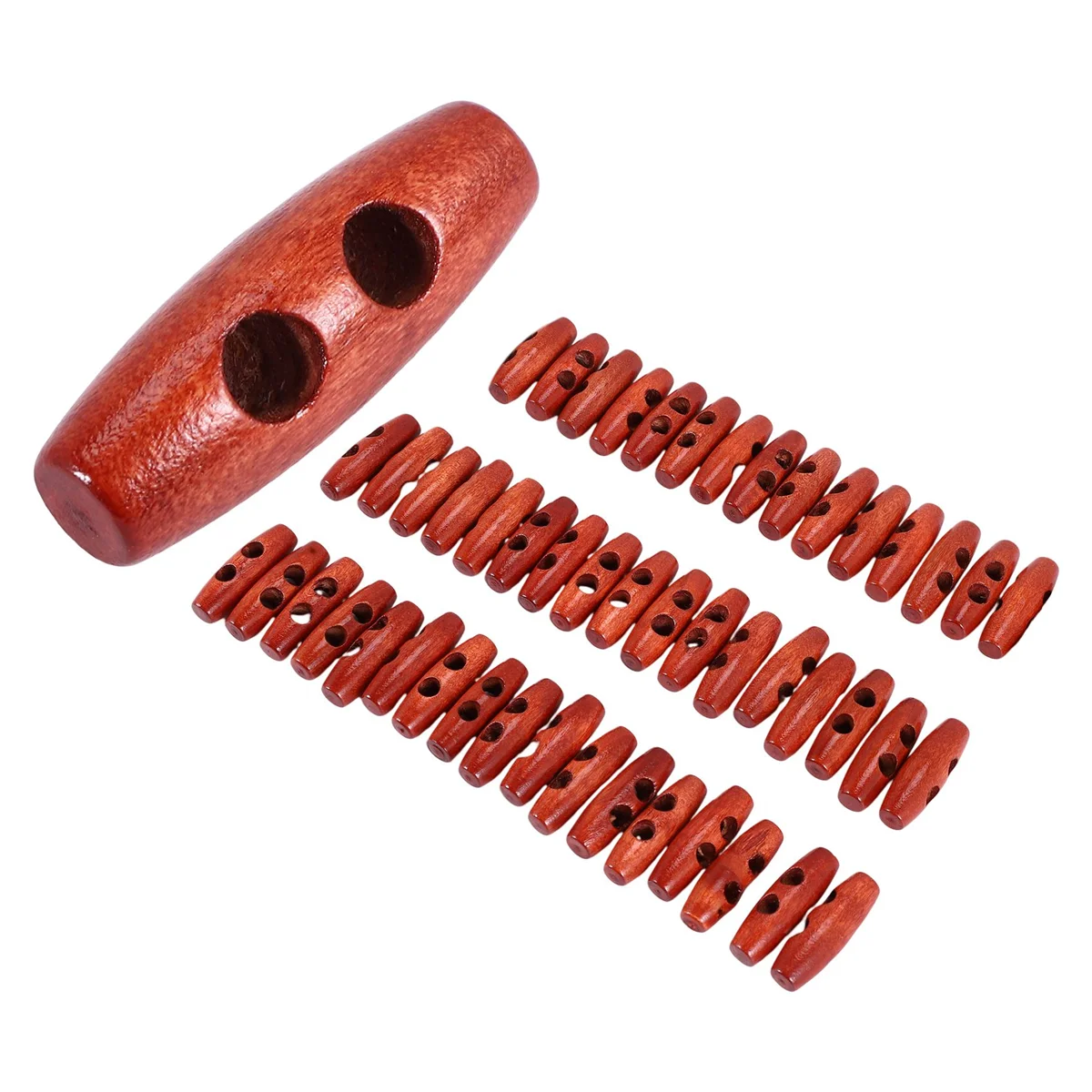 50 шт., деревянные пуговицы в форме оливкового цвета, 2 отверстия, швейные пуговицы для декора одежды GSY