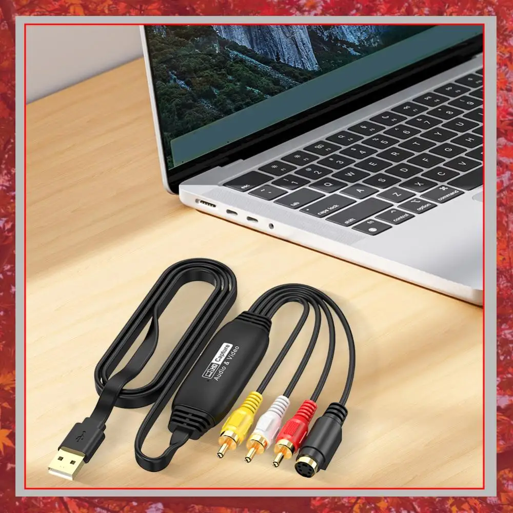 

USB Video Capture Card VHS VCR TV DVD Audio Capture Adapter Card USB To AV Video Capture Adapter for Mac PC Adapter Converter