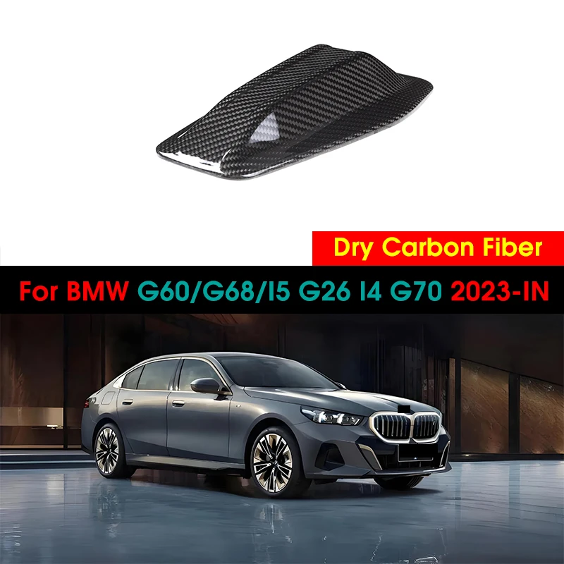 Real Dry Carbon Fiber Shark Fin Antenna Cover Trim For BMW 5 Series G60/G68/I5 4 Series G26 I4 7 Series G70 2023-IN Add On Part