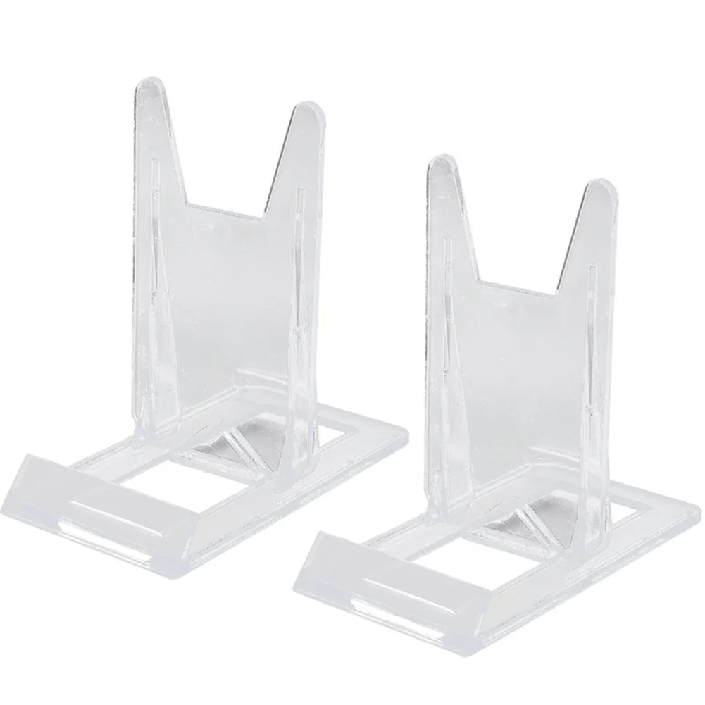 2pcs Clear Acrylic Plate Display Stand Adjustable Plastic Holder Stand Tray Multifunctional Phone Photo Frame Display Stand