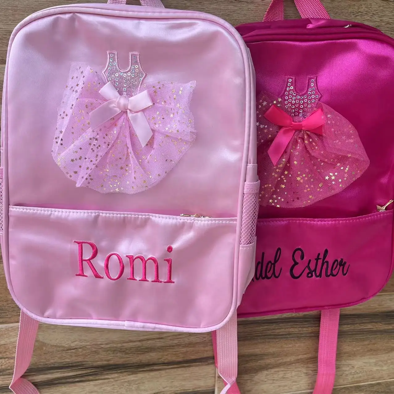 Personalized Dance Bag New Children's Shoulder Dance Backpack Ballet Schoolbag Girls' Princess Dancing Bag Can Embroidery Name