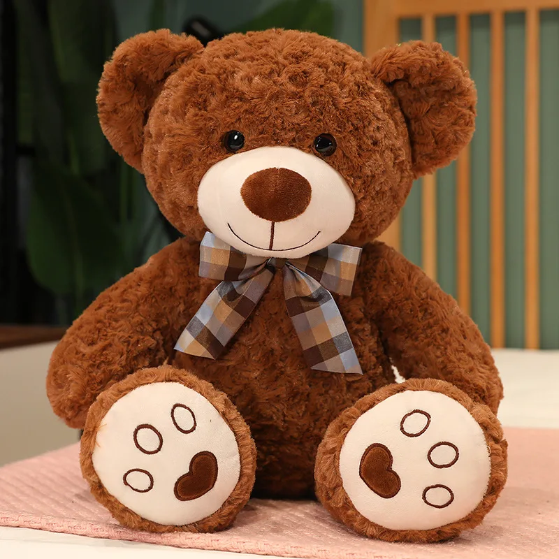 35/50/60CM Nette Klassische Teddybär Plüsch Spielzeug Kawaii Fliege Bär Plushie Kissen Gefüllte Weiche Puppen für Kinder Mädchen Liebhaber Geschenke