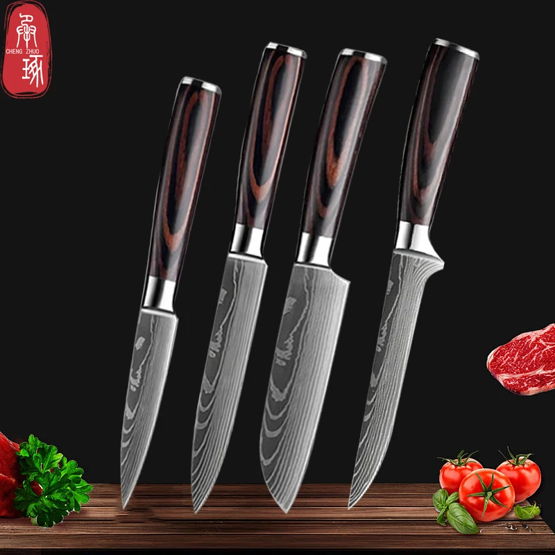 Profession elle Küchenmesser Damaskus Muster Gebrauchs messer japanische Santoku Messer Sushi Messer
