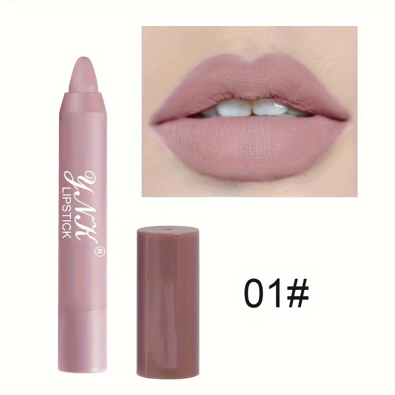 1PC 12Colors Velvet Matte Lipsticks Pencil Waterproof Long Lasting Sexy Red Lip Stick Non-Stick Cup Makeup Lip Tint Pen Cosmetic