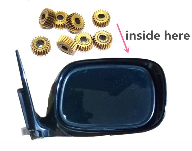 Alta qualidade 22 dentes de metal do carro dobrável espelho retrovisor kit reparação engrenagem cobre diy engrenagem cobre para honda toyota coroa