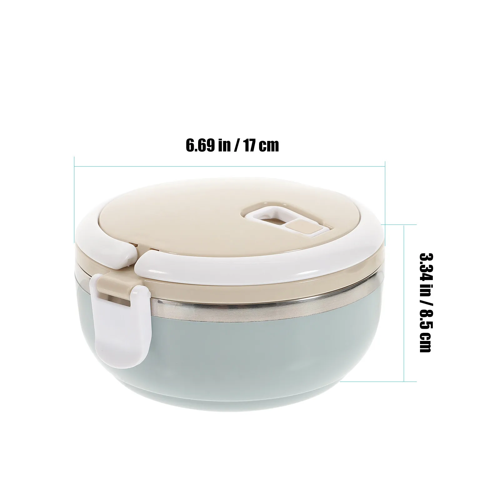 1Pcs Round Food Container Stainless Steel Airtight Storage Box with Clear Lid for Snacks Fruits Vegetables After Meal