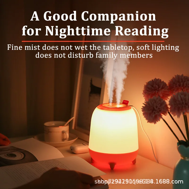 New air humidifier big spray mute humidifier indoor portable small desktop humidifier mini lamp