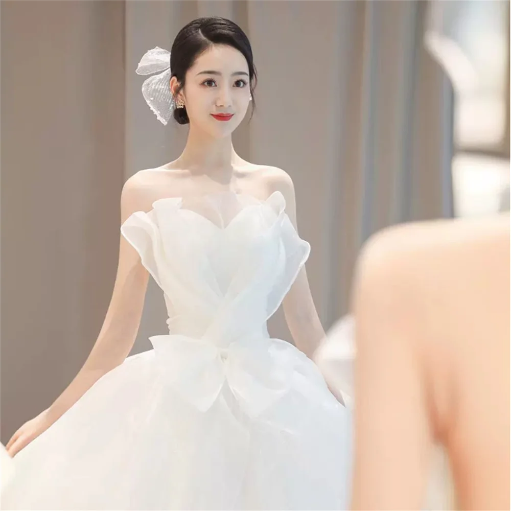 Classic Robe New Wedding Dresses Strapless Fashion Classics Bride Princess Dress Vestidos Customized A012