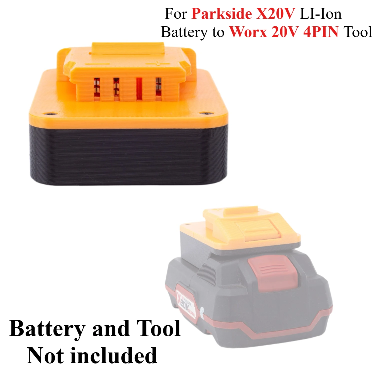 The Adapter for Parkside X20V LI-Ion Battery Is Converted To Worx 20V 4PIN Cordless Electric Drill Power Tool Accessories