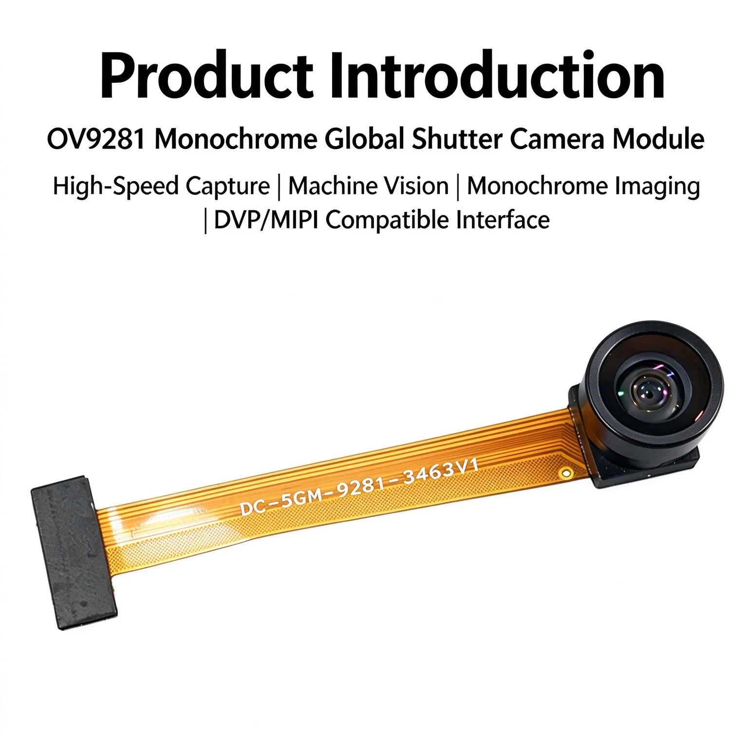 OV9281 Global Shutter Mono Camera Module DVP MIPI 120fps High Frame M7 Lens for Machine Vision
