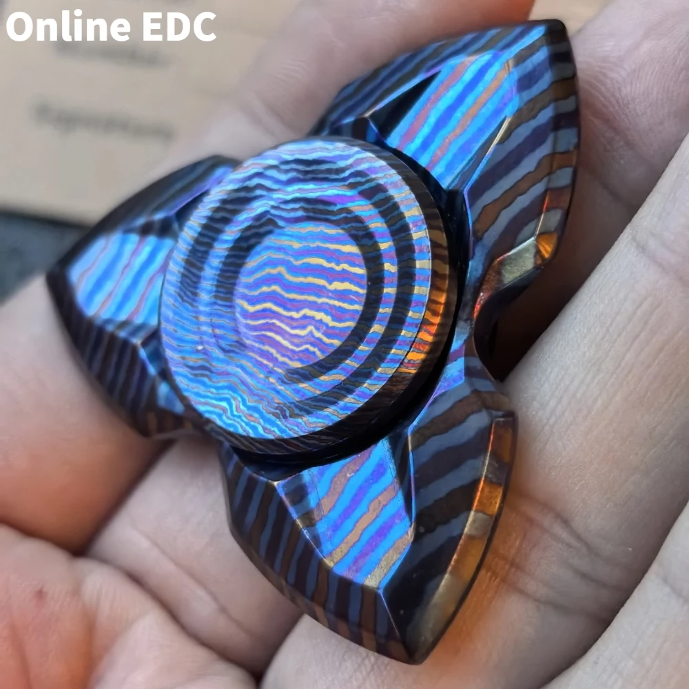 중고 NOVO STUDIO EDC 아파치 XL 티마스커스 피젯 스피너 삼중날 피젯 스피너