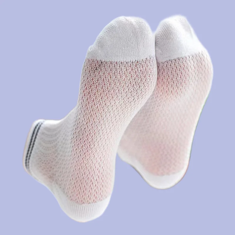 

5/10 Pairs Boys Thin Socks Summer Hollow Mesh Girls Primary and Secondary School Students Sports Socks Children's Socks