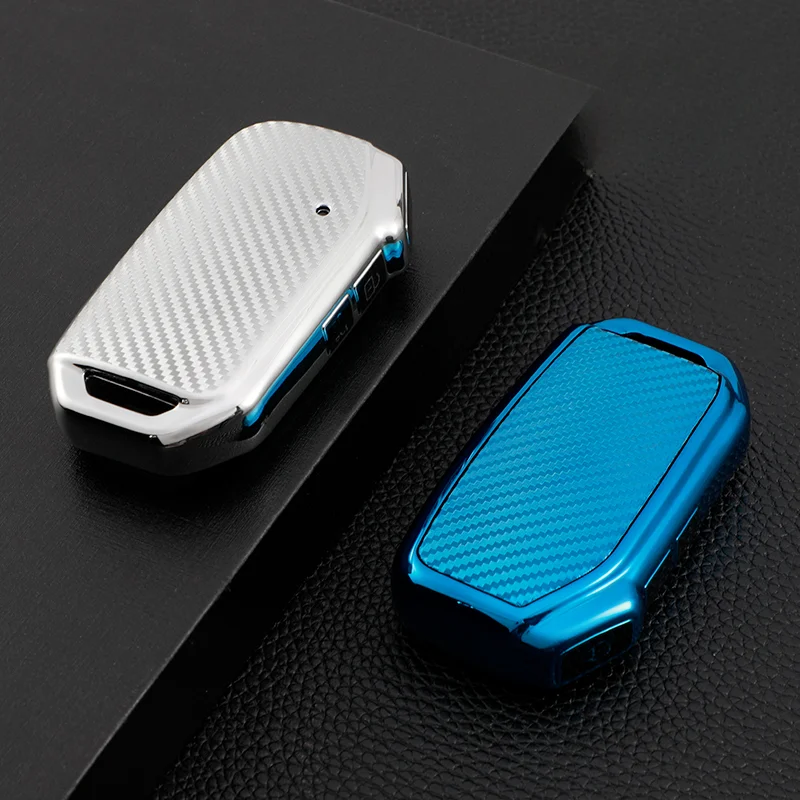 TPU Carbon Fiber Car Smart Key Case Cover Shell Fob for Kia Ceed Sorento Cerato Forte Sportage R Stinge Protector Accessories