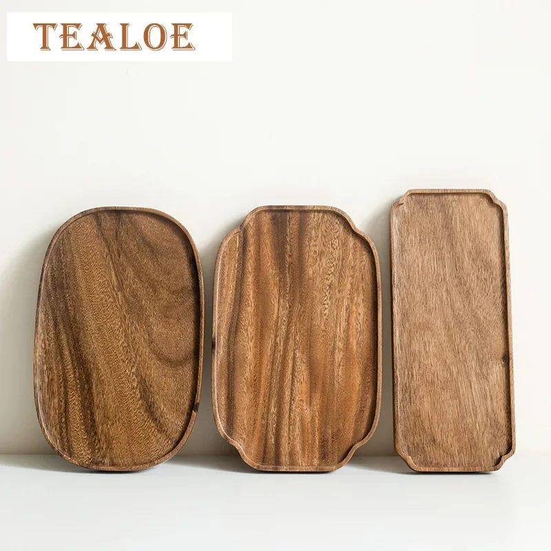 

Chinese Walnut Dry Bubble Tray Solid Wood Rectangular Snack Sruit Plate Household Jewelry Organizer Tray Service Trays Tableware