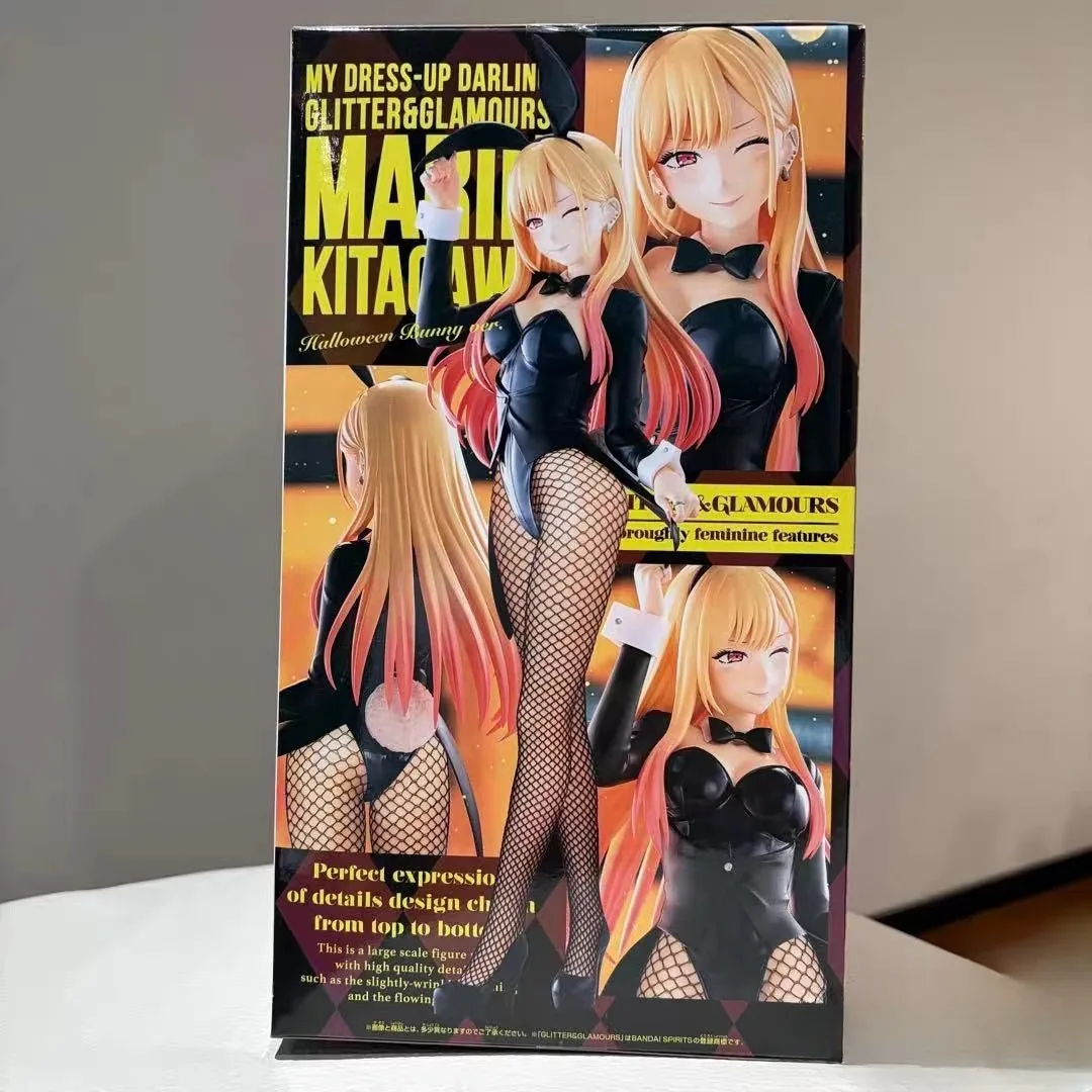 Figura de Acción Original de Banpresto, My Dress-Up Darling, Anime, Kitagawa Marin, Glitter Glamours Bunny, Modelo de PVC, Figuarts