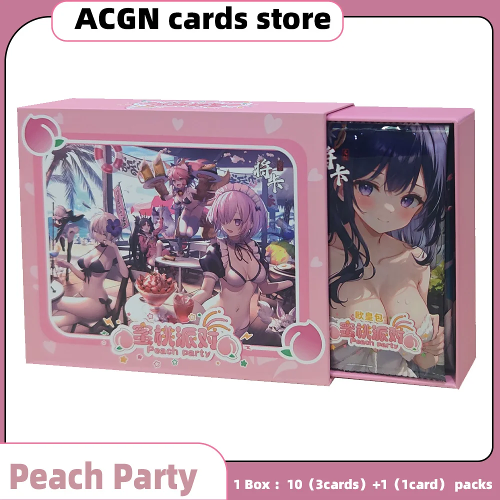 Sexy Peach Party Box Low-Cost Waifu Box Metal Cards Goddess Story Sexy  Waifu Booster Box ACG CCG TCG Doujin Toys And Hobby Gift