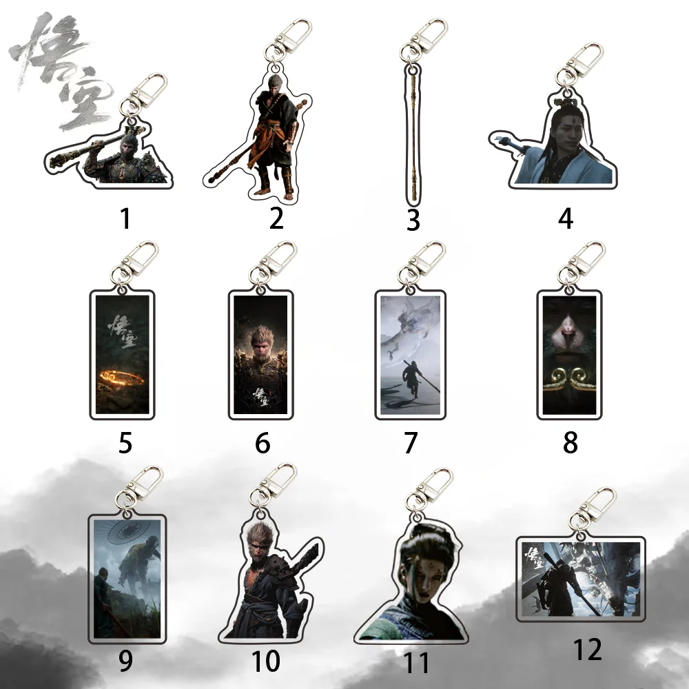 

Black Myth: Wukong The Destined One Cosplay Acrylic Keychain Gift Cartoon Pendant Anime Game Widget Ambitus Accessory Ornaments