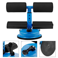 Double Pole Double Suction Cup Abdominal Trainer Blue Home Gym Equipment Workout Adjustable Bench Fitness Accessories Sit Up
