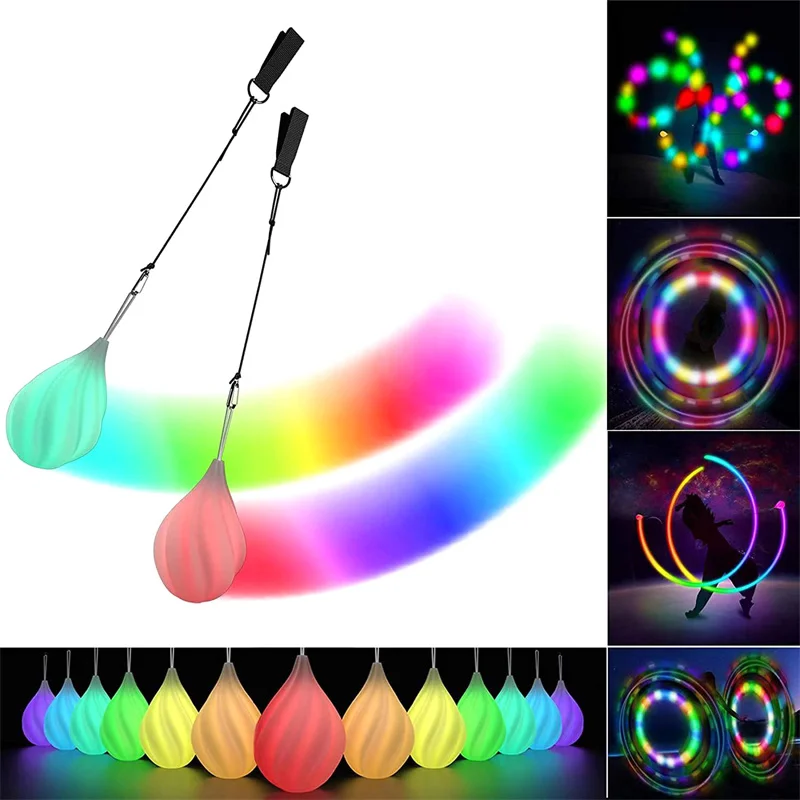 LED Water Drop Luminous Throwing Ball Colorful Juggling Throwing Ball Colorful Color Changing Luminous Ball Toy