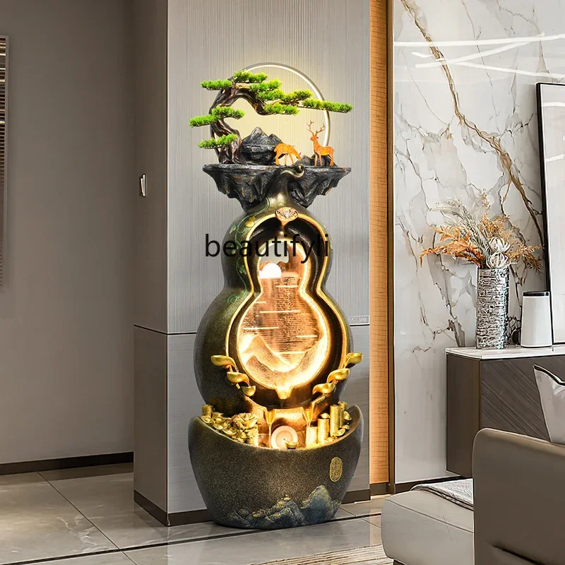 

gourd rockery flowing water ornament fountain circulating water living room entrance office home decoration