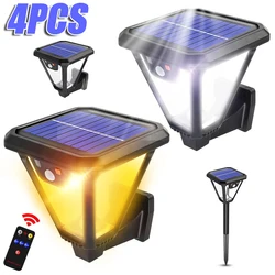 2024 Newest Solar Lights Outdoor Waterproof 100 LED Solar Lamp Outdoor 4400mah Sunlight Radar Sensor Garden Street Wall Light