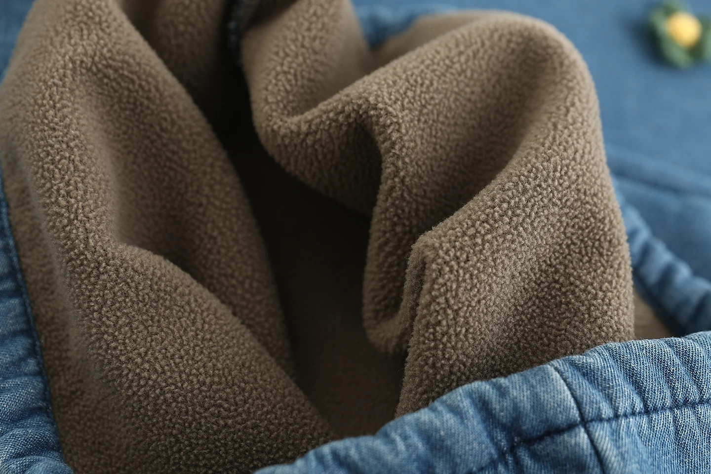 Japanese Sweet Mori Girl Flower Appliques Denim Wide Leg Pants Women Autumn Winter Fleece Thicken Casual Loose Straight Jeans