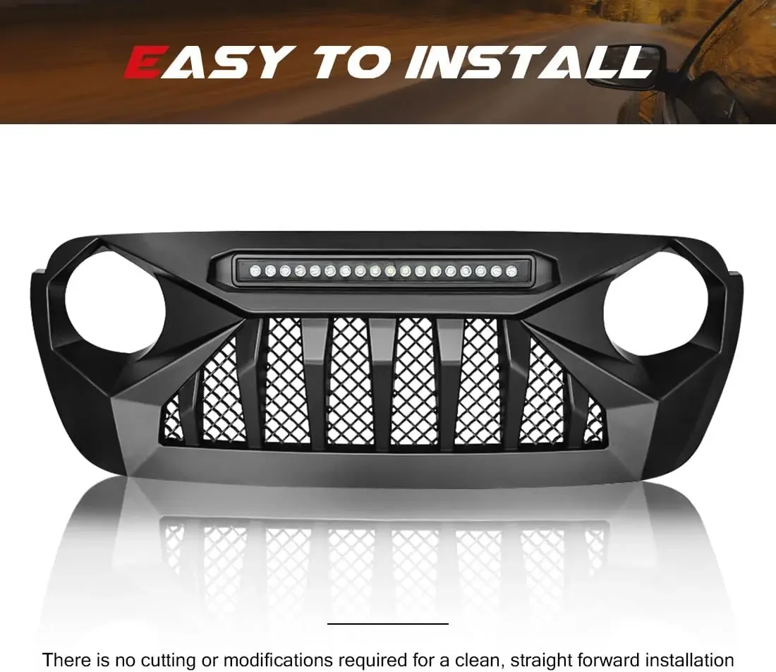 Wholesale for  accessories 4x4 offroad Front car Grille For JEEP Wrangler JL