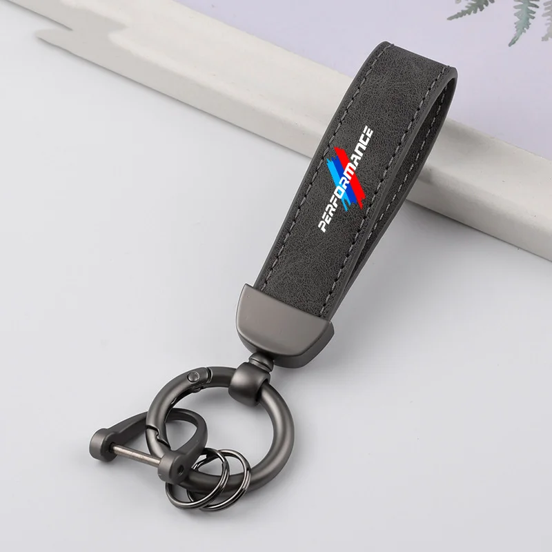 Suede Car Logo Keychain Leather Zinc Alloy Car Key Ring For BMW Performance F30 F10 E90 F20 E46 E60 E70 E39 E36 E87 X7 E92 E91