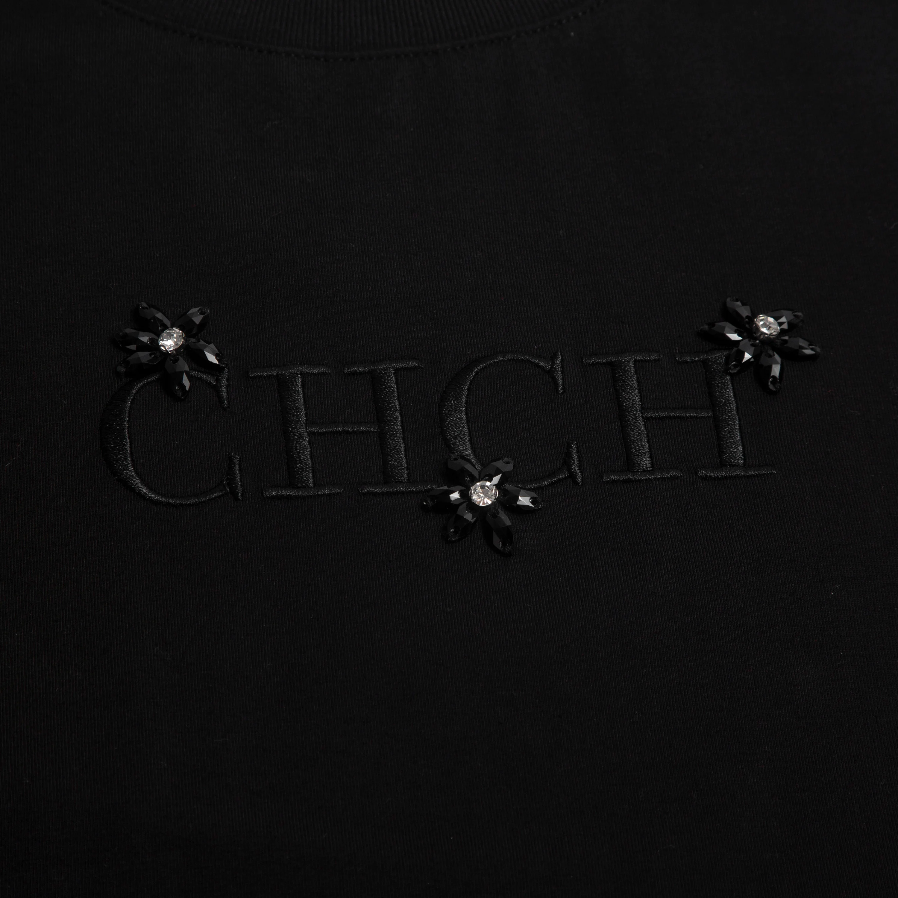 Moda feminina t camisas o pescoço manga curta casual temperamento lantejoulas bordado algodão feminino topos verão camisetas femininas