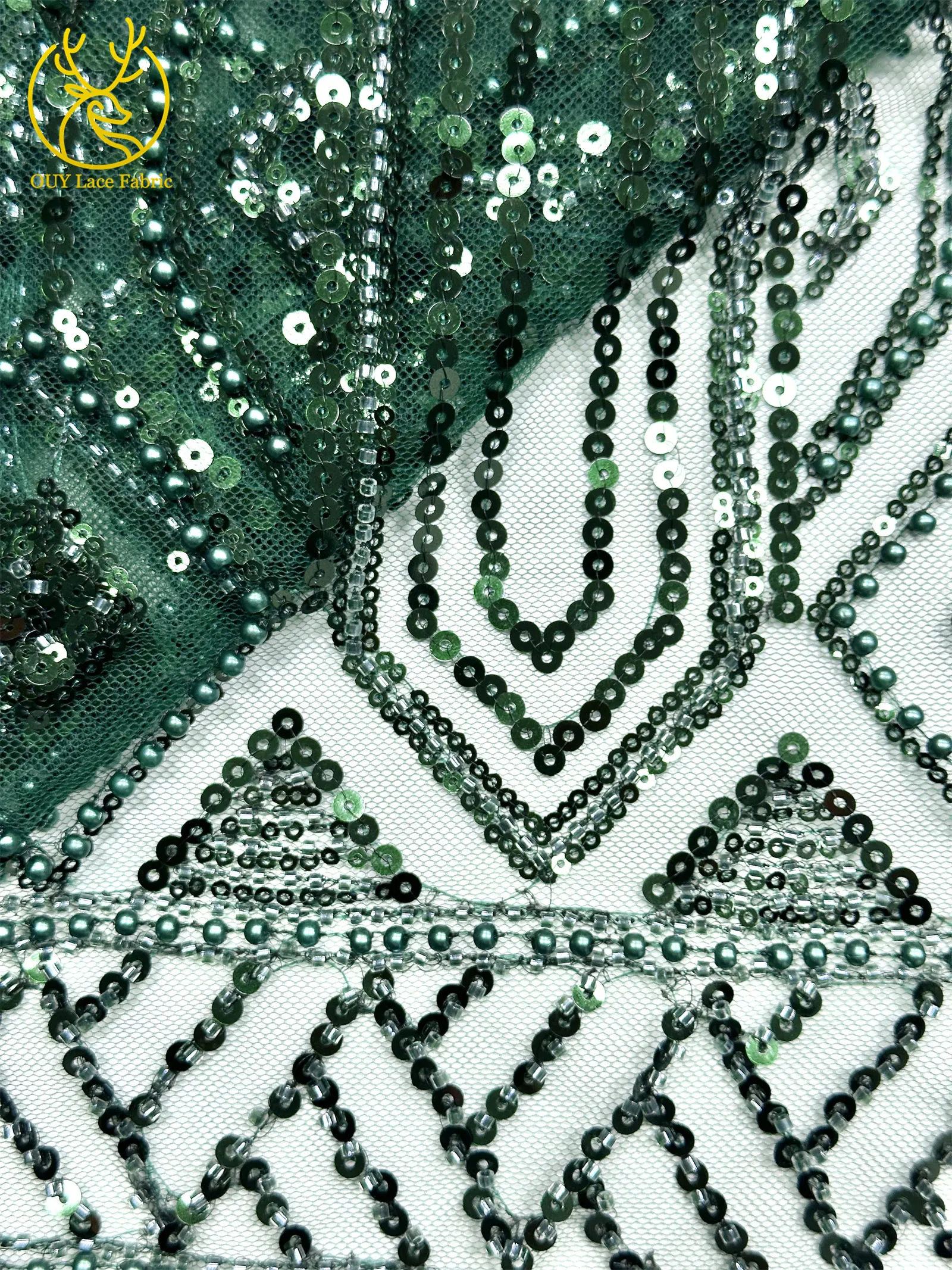 Gold Luxuriöser Afrikanischer Perlen-Spitzenstoff 2026 Hochwertiger Französischer Nigerianischer Mesh-Pailletten-Spitzenstoff für Party-Abendkleider Nähen – Detail 24