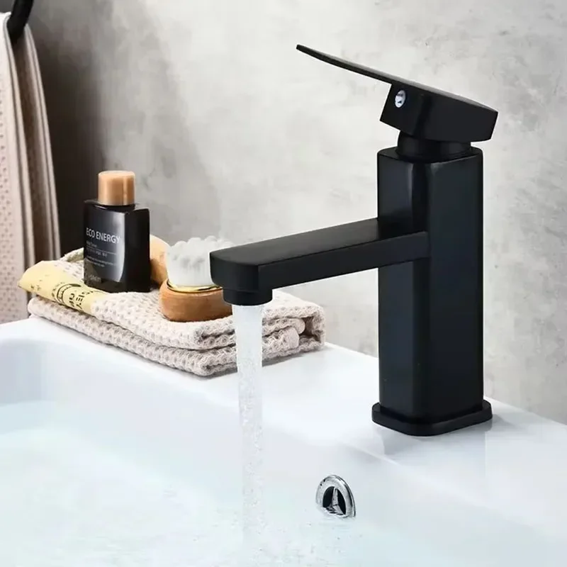 

Black/Chrome Bathroom Faucets Hot and Cold Mixer Faucets Vanity Bathroom Kitchen Deck Mounted Bathroom Sink Faucets