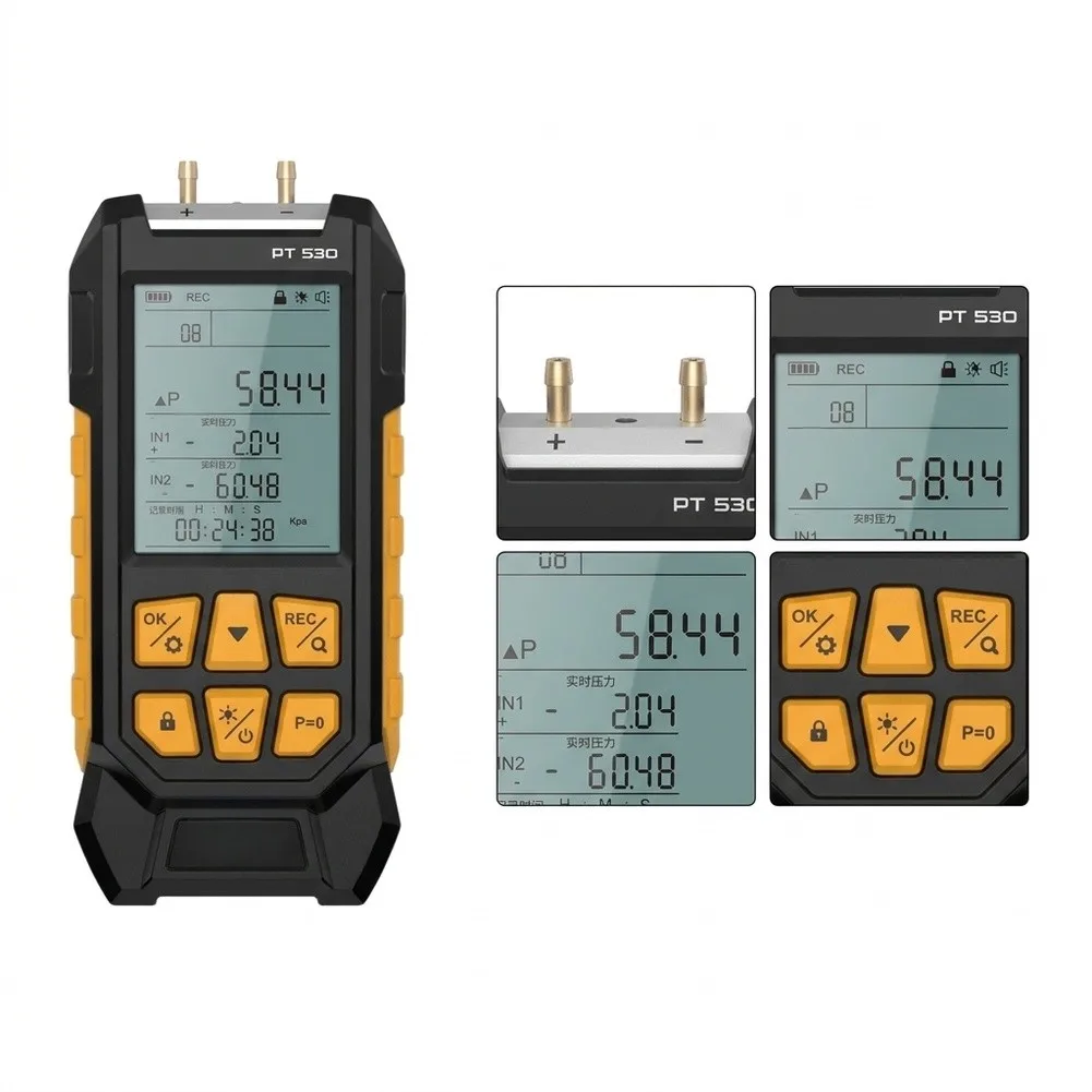 PT530 Negative Pressure Instrument Digital for HVAC Refrigeration and Process Control with 100000 to 100000 Pa Range