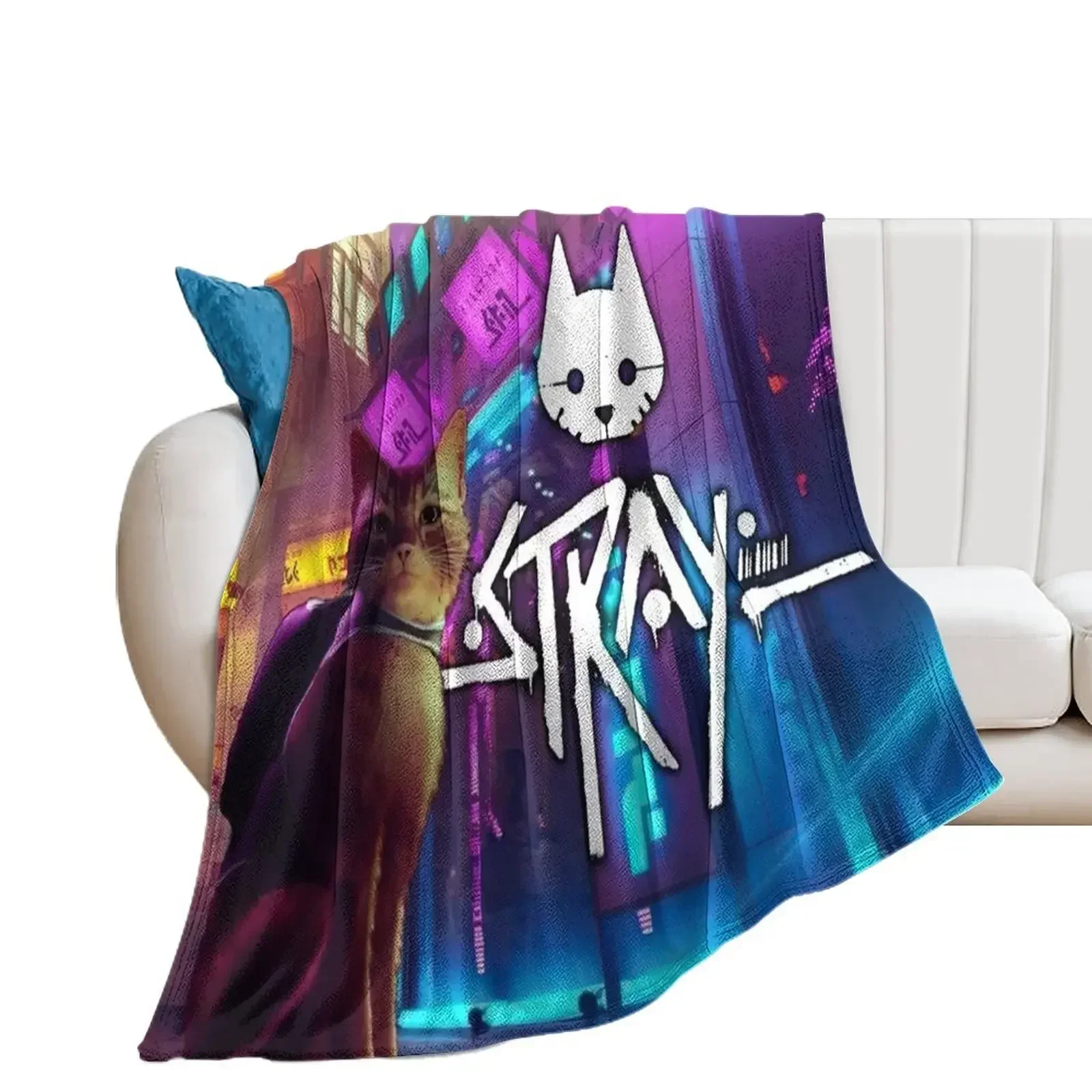 

stray game cat sad Throw Blanket Luxury Thicken For Sofa Thin Moving Thins Blankets