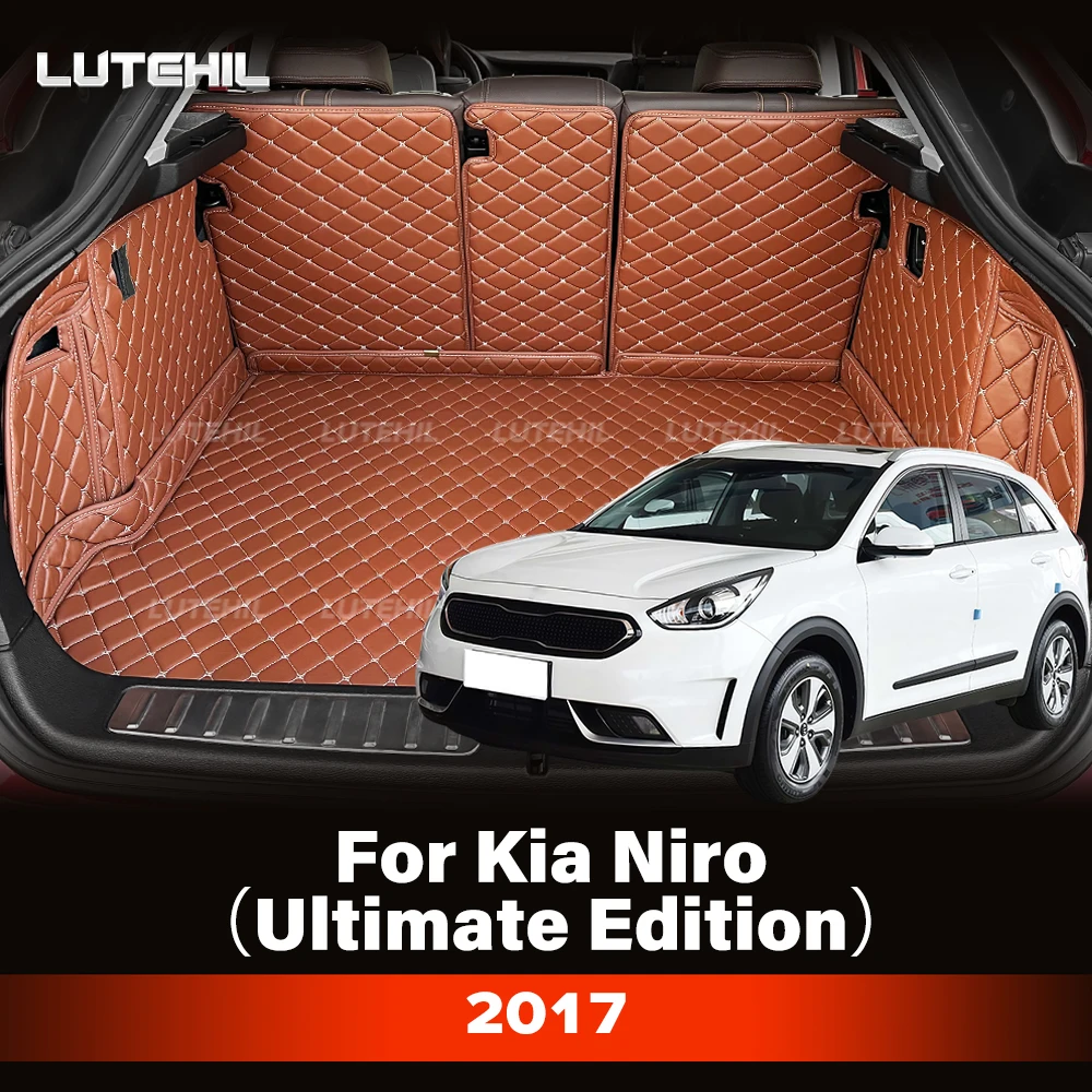 Kofferraummatte für Kia Niro (UltiMatse Edition) 2017, Kofferraumteppich mit Rückenlehnen-Schutz, wasserdichte Laderaummatte, Zubehör