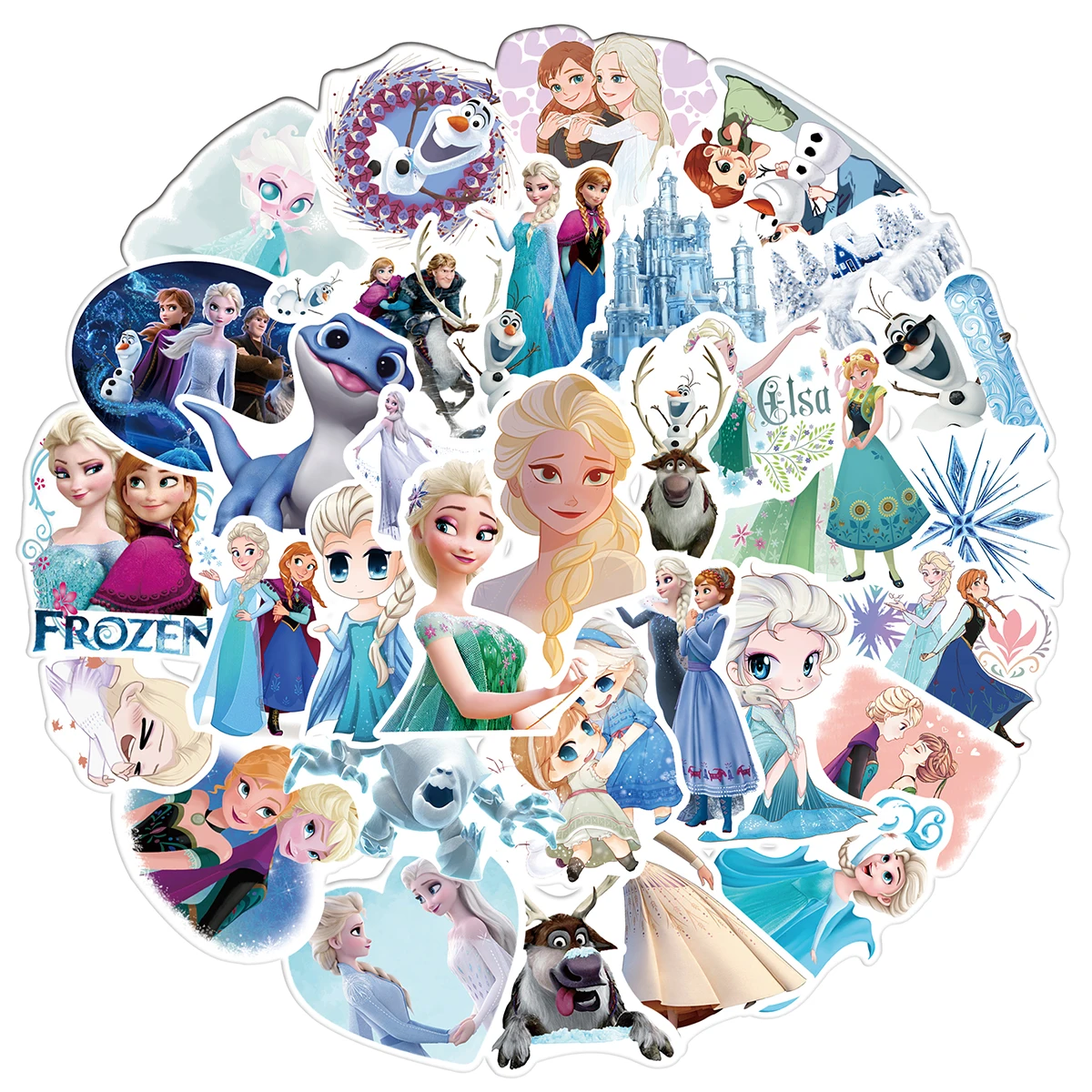 

10/30/50Pcs Disney Frozen Princess Stickers Gift for Phone Luggage Scrapbooking Photo Album Stationery Decoration Sticker Toys