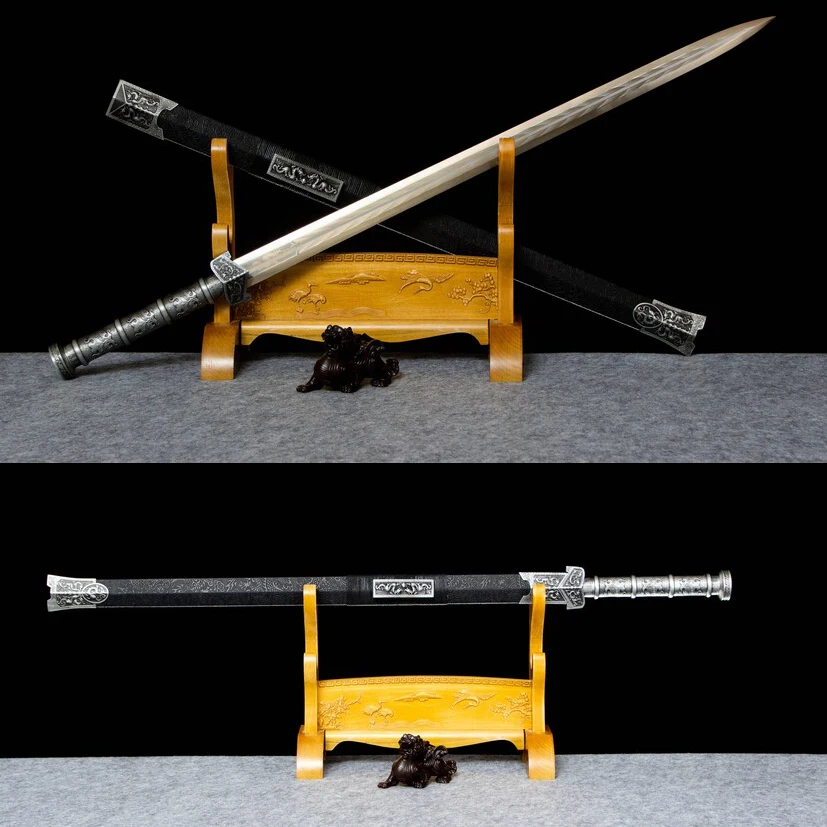 

105cm Four Beasts Han Sword Medieval katana Battle Preparation full tang Manganese Steel Edge Cutting Ninja Kung Fu Martial Arts