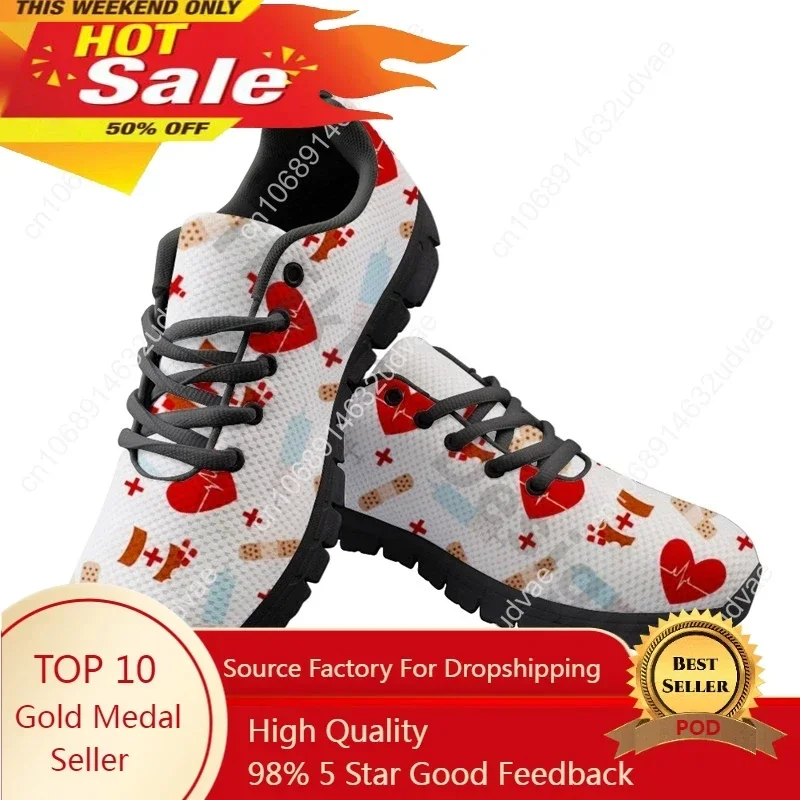 Breathable Women Sneakers Cute Girls Platform Nurse Shoes For Custom New Style Light Mesh Shoes Outdoor Chunky Trainers Zapatos