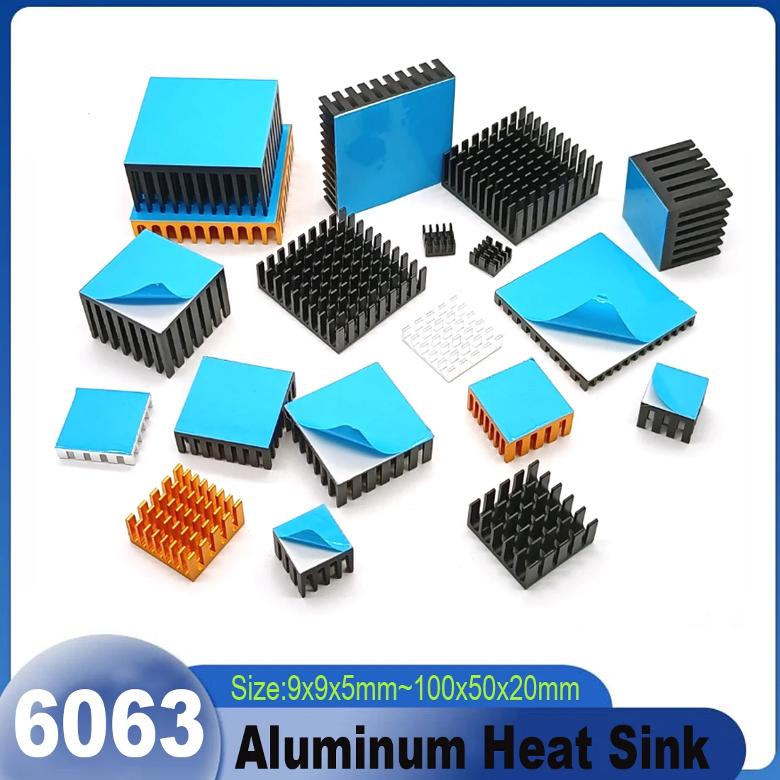 Aluminum Heatsink Radiator Heat sink Cooler for Electronic Chip Cooling With Thermal Conductive Tape