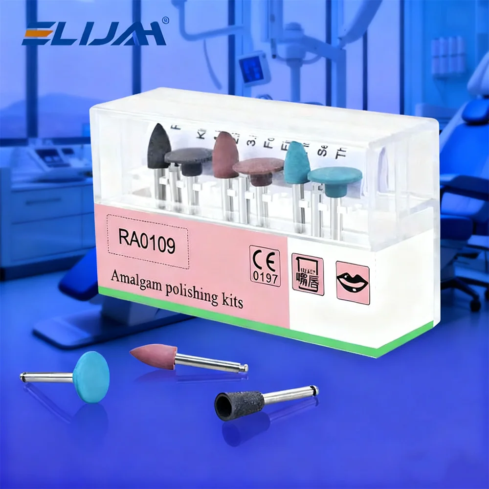

ELIJAH Dental Composite Polishing Kit composite/Amalgam/porcelain High Resin Polishing Set for Low Speed Handpiece Contra Angle