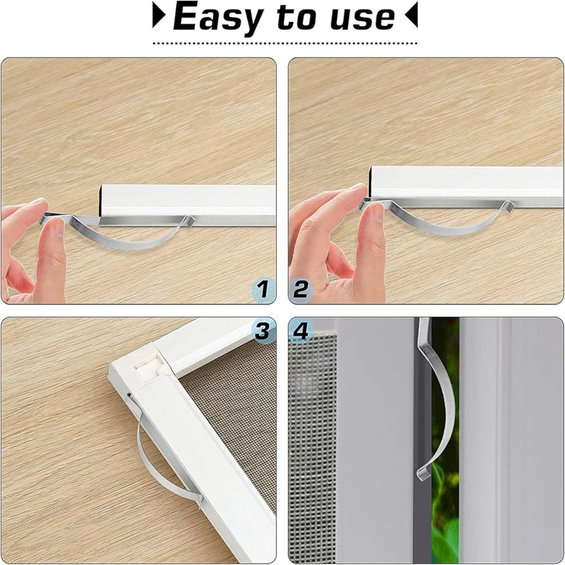 Top-50 Pcs Window Screen Tension Spring, Corner Mount Flat Window Spring Stainless Steel Window Screen Clip 2-3/4Inch