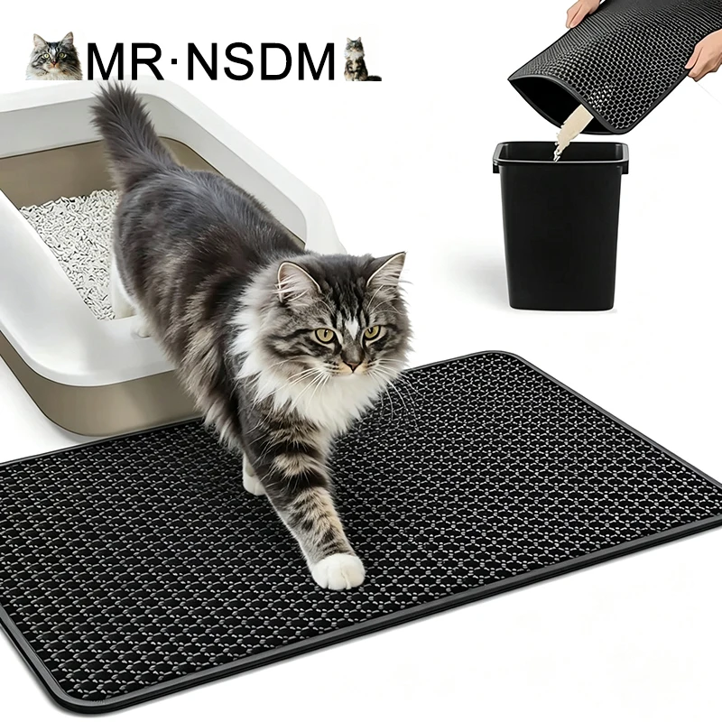 

Extra Large Cat Litter Trapping Mat Waterproof Toilet Cat Trapping Mat Non Slip Double Layer Cats Litter Box Pad Pet Product