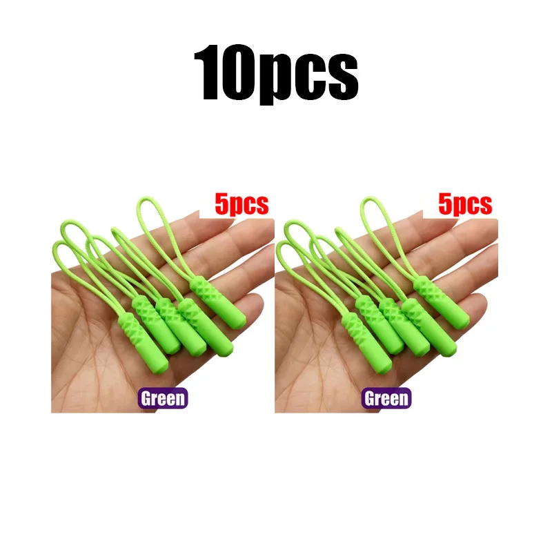 5/10 Stück Reißverschluss-Zippergriffe mit Seilenden, Ersatz-Clips für kaputte Schnallen, Reißverschlusskordel-Anhänger für Reisetaschen, Koffer, Zelte, Rucksäcke