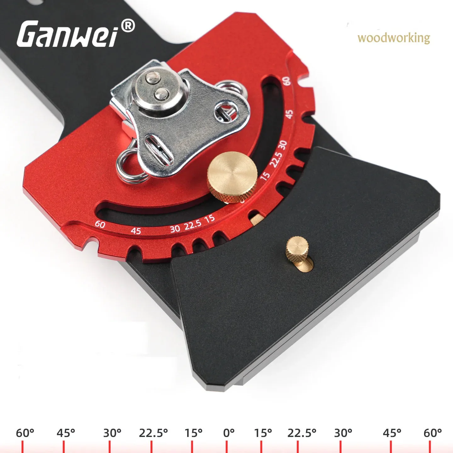 Woodworking Track Saw Angle Fence Guide 0-180 Degrees Adjustable, Precision Aluminum Alloy Angle Stop for Track Saw Rails