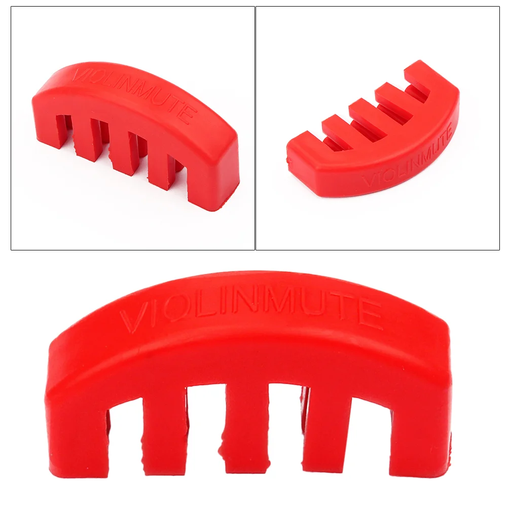 Rubber Violin Mute Practice Mute Volume Control for Violin Strings Acoustic Red Protects Instruments Easy