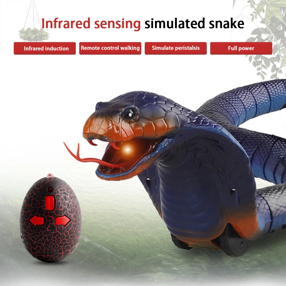 Nuova simulazione a infrarossi unica giocattolo serpente telecomandato trucco per bambini spaventare serpenti e rettili divertenti e sensoriali