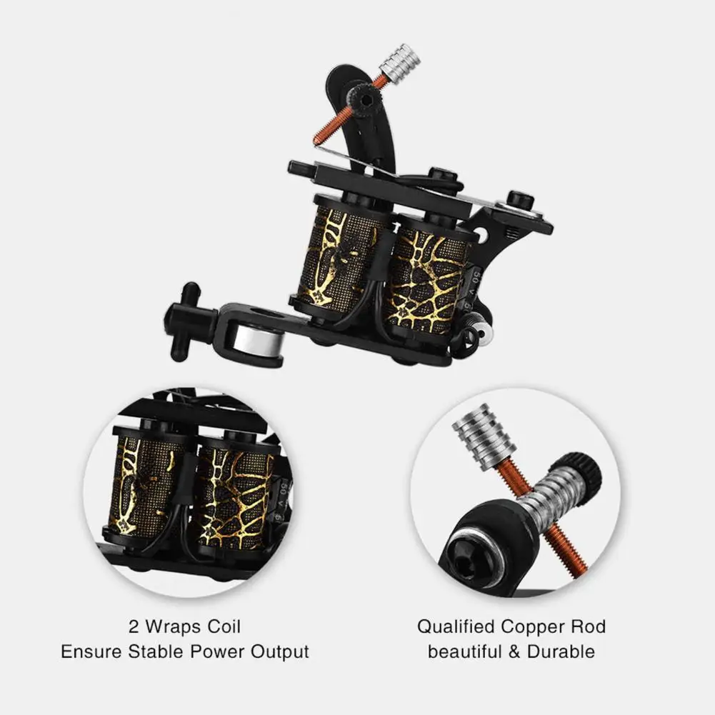 

Tattooing Coil Machine Durable 8 Wraps Coil Aluminum Alloy Traditional Tattoo Coil Machine for Tattoo Beginners