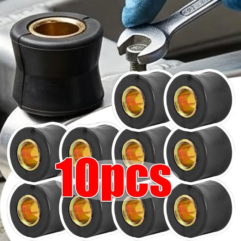 

Motorcycle Shock Absorber Bushing Rubber & Steel Suspension Sleeve 10/12mm ID Replacement for Universal Bike Modification