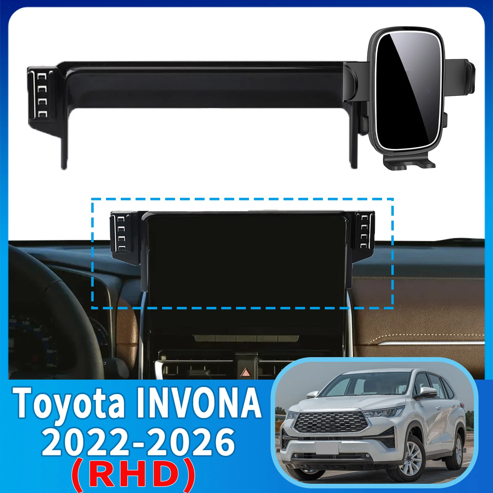 

for Toyota INVONA AG10 2022 2023 2024-2026 ​​Stable Clip-On Phone Holder​​ Mount Screen Base No Vibration​ Car accessoires