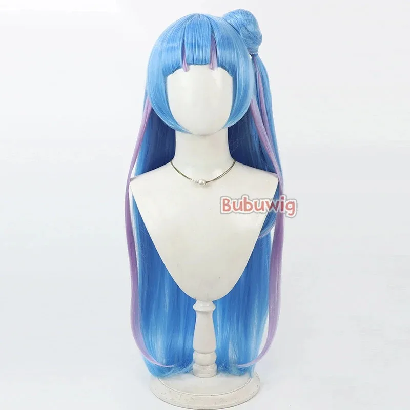 CyBubuwig الشعر الاصطناعية Aokaze نانا تأثيري الباروكات فوتاري وا جميلة علاج علاج غمزة Aokaze نانا 90 سنتيمتر الضوء الأزرق شعر مستعار مقاومة للحرارة #3