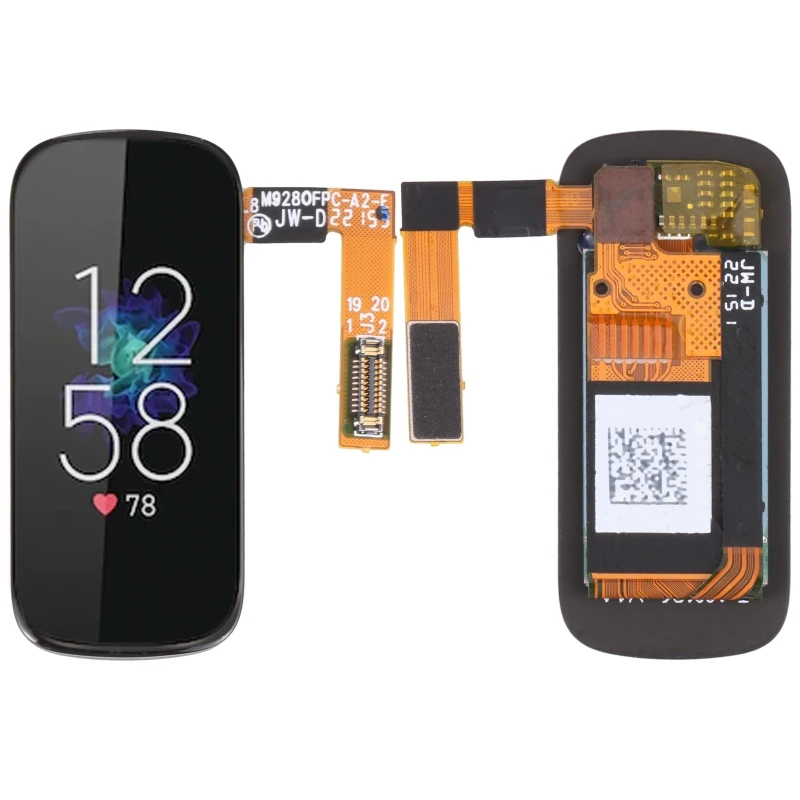 LCD Screen Display With Touch Digitizer Full Assembly For Fitbit Luxe Smart Watch Replacement Repair Parts
